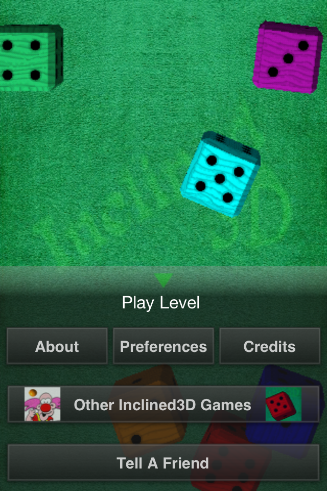 Screenshot Inclined 3D Dice Screenshot Inclined 3D Dice